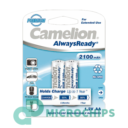 Аккумулятор Camelion Always Ready AA (NiMH, 2100mAh) 2BP