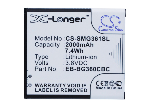 Купить Аккумулятор CS-SMG361SL, EB-BG360CBC для Samsung Galaxy J2 SM-J200F, SM-J200H, 3.8В, 2000мАч, 7.40Wh Аккумулятор CS-SMG361SL, EB-BG360CBC для Samsung Galaxy J2 SM-J200F, SM-J200H, 3.8В, 2000мАч, 7.40Wh