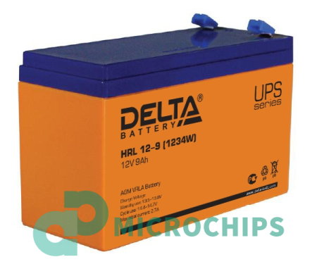 Аккумулятор Delta HRL 12-9 (1234W) (AGM, 9Ah)