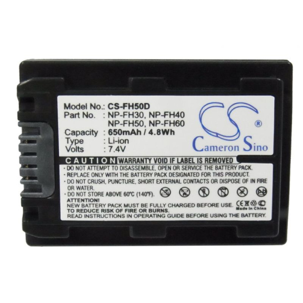 Аккумулятор для Sony NP-FH30, NP-FH40, NP-FH50 650mah