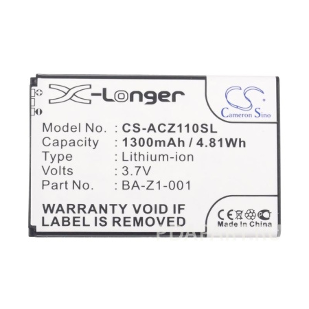 Аккумулятор для Acer Liquid Z110, Z120, Z2 1300mah