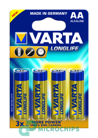 Батарейка VARTA Longlife LR6/AA 4BP