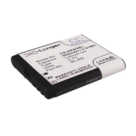 Аккумулятор для Nokia BL-6Q 950mah