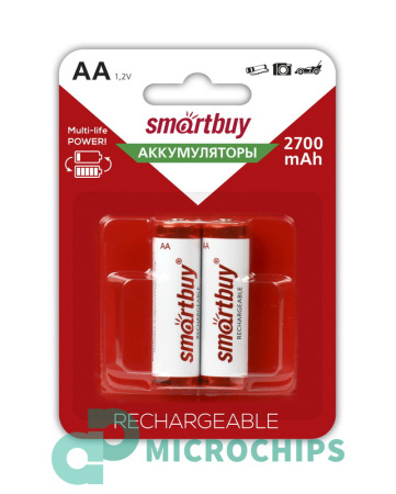 Аккумулятор SmartBuy AA (NiMH, 2700mAh, 1.2V) 2BP