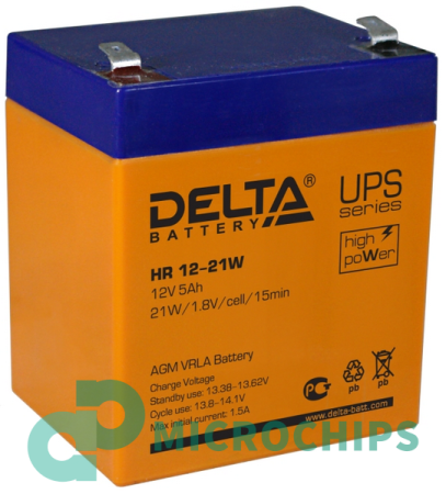 Аккумулятор Delta HR 12-21W (AGM, 5Ah)