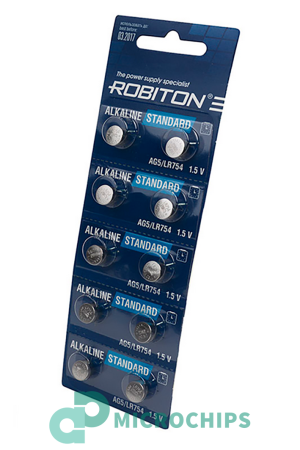 Батарейка Robiton AG5/LR754 10BP
