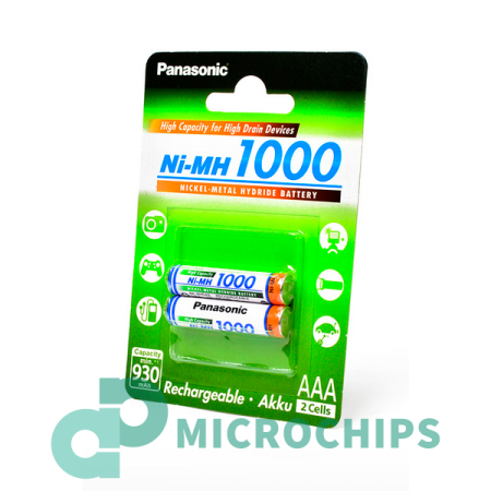 Аккумулятор Panasonic Ni-MH 1000 AAA (NiMH, 930mAh) 2BP Аккумулятор Panasonic Ni-MH 1000 AAA (NiMH, 930mAh) 2BP