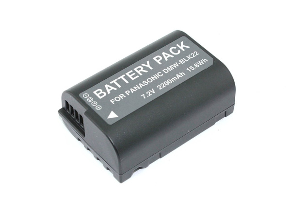 Аккумулятор DMW-BLK22 для фотоаппарата Panasonic Lumix DC-S5, Lumix GH5, 7.2В, 2280мАч