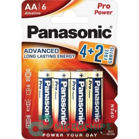 Батарейка Panasonic Pro Power LR6/AA 6BP (4+2 шт)