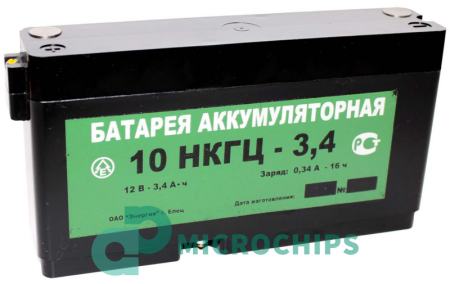 Аккумуляторная батарея Энергия 10НКГЦ- 3.4 (3400mAh, 12V, NiCd) Аккумуляторная батарея Энергия 10НКГЦ- 3.4 (3400mAh, 12V, NiCd)