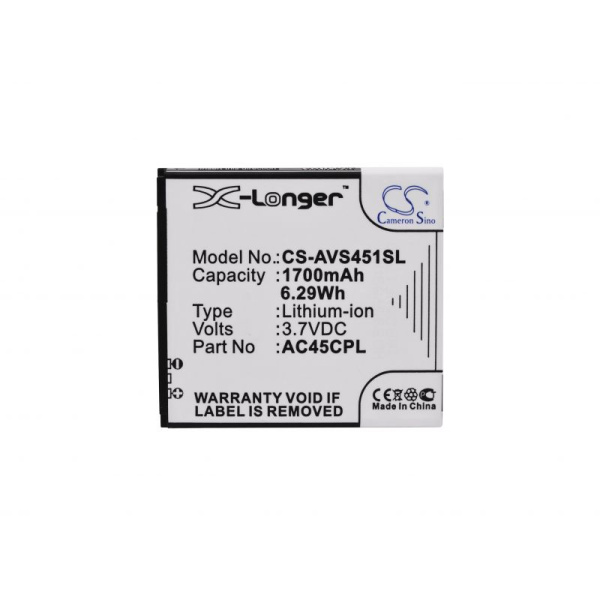 Аккумулятор для Archos 45c Platinum, Highscreen Zera S rev. S 1700mah