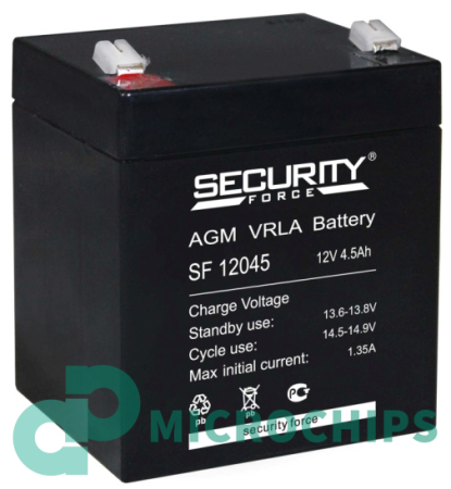 Аккумулятор Security Force SF 12045 (AGM, 4.5Ah)