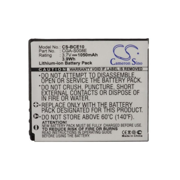 Аккумулятор для Panasonic CGA-S008A, VW-VBJ10, DMW-BCE10 1050mah