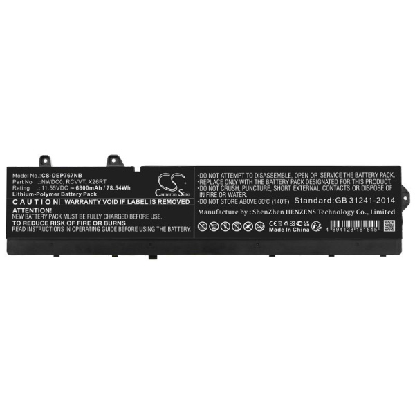 Аккумулятор для Dell Precision 7670 (NWDC0) 6800mAh