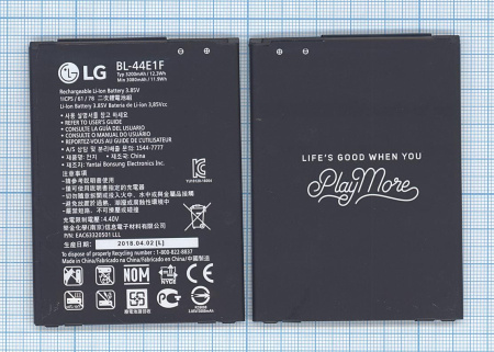Аккумулятор BL-44E1F для LG F800, VS995, 3200мАч, 12.32Wh, 3.85В