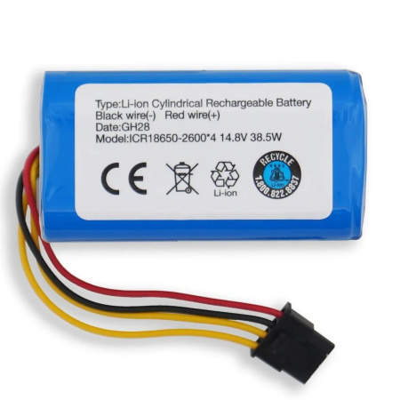 Аккумулятор для пылесоса Redmond RV-R500, Cecotec Conga 1290, 1390, 1490, 1590, Genio Deluxe 370 (2600mAh, 14.8V, 38.5Wh, без корпуса)