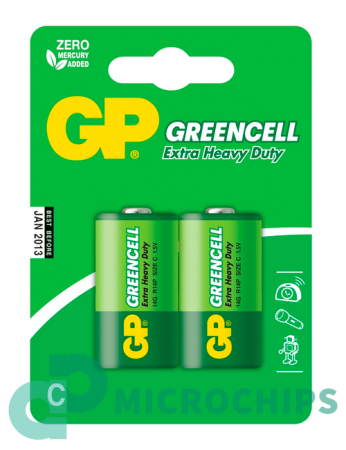 Батарейка GP Greencell R14/C 2BP
