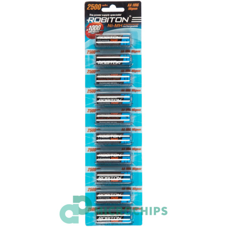 Аккумулятор Robiton AA (NiMH, 2500mAh) 10BP