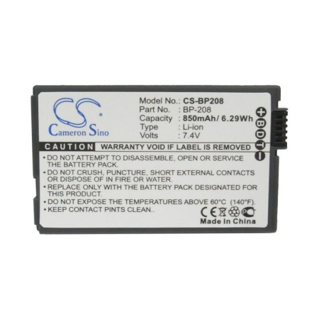 Аккумулятор для Canon BP-208 850mAh