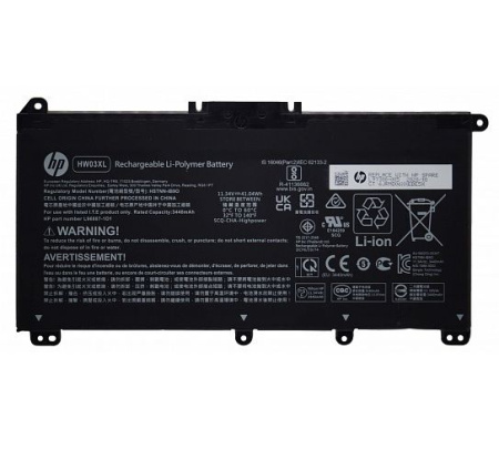 Аккумулятор (батарея) HW03XL, HSTNN-DB9Y для ноутбука HP Pavilion 15-eg, 41.04Vт, 3440mAh, 11.34V