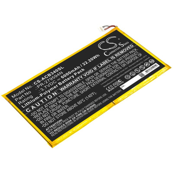 Аккумулятор для ACER Iconia One 10 B3-A40 (PR-279594N) 6000mah