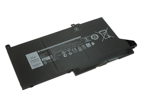 Аккумулятор (батарея) DJ1J0 для ноутбука Dell Latitude 7280, 7480 11.4V, 3685mAh (оригинал)