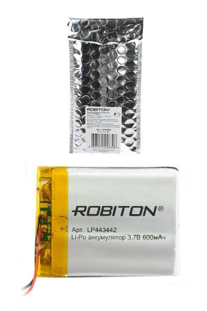 Аккумулятор Robiton 443442 (Li-Pol, 600mAh, 3.7V)