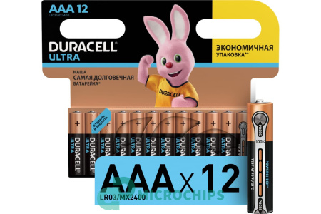 Батарейка Duracell Ultra LR03/AAA 12BP