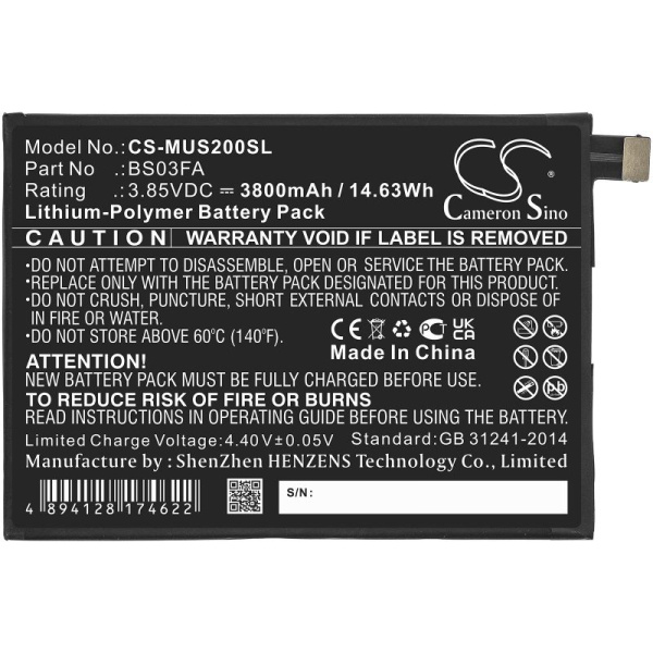 Купить Аккумулятор для Xiaomi Black Shark 2, Black Shark 2 Pro (BS03FA) 3800mah Аккумулятор для Xiaomi Black Shark 2, Black Shark 2 Pro (BS03FA) 3800mah
