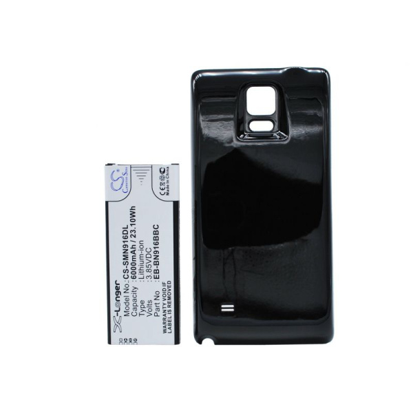 Купить Аккумулятор усиленный для Samsung Galaxy Note 4 (EB-BN916BBC) 6000mAh черный Аккумулятор усиленный для Samsung Galaxy Note 4 (EB-BN916BBC) 6000mAh черный