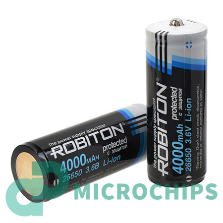 Аккумулятор Robiton 26650 (Li-ion, 4000mAh, 3.7V)