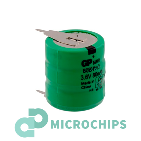 Аккумулятор GP 80 BVH 3A2H-B 3HBL155/63 (NiMH, 80mAh) Аккумулятор GP 80 BVH 3A2H-B 3HBL155/63 (NiMH, 80mAh)