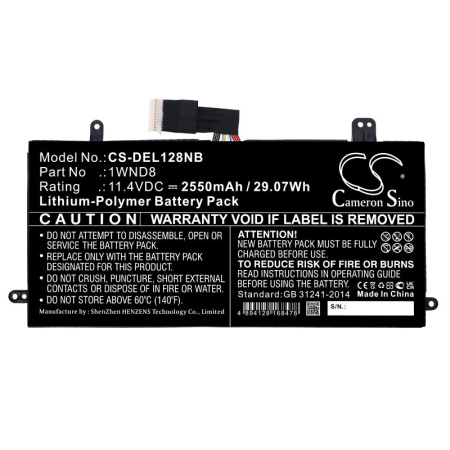 Аккумулятор для Dell Latitude 12 5285 (1WND8) 2550mAh