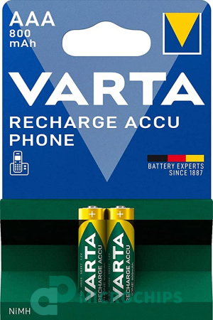 Аккумулятор Varta AAA (NiMH, 800mAh) 2BP