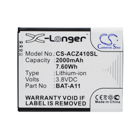 Аккумулятор для Acer Liquid M330, Z320, Z330, Z410 2000mah