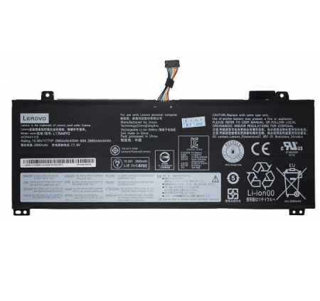 Аккумулятор (батарея) для ноутбука Lenovo IdeaPad s530-13iml, s530-13iwl (L17C4PF0, L17M4PF0), 45Wh, 2965mAh, 15.36V,