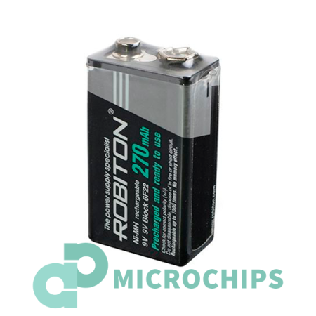 Аккумулятор Robiton Крона (NiMH, 270mAh, 9V) 1BP Аккумулятор Robiton Крона (NiMH, 270mAh, 9V) 1BP
