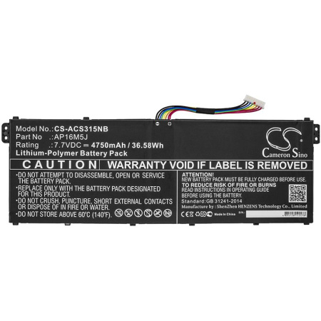 Аккумулятор для Acer Aspire 1, Aspire 3, Extensa 15 EX215 (AP16M5J) 4750mah