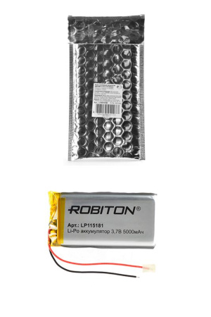 Аккумулятор Robiton 115181 (Li-Pol, 5000mAh, 3.7V)