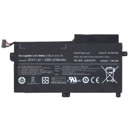Аккумулятор (батарея) AA-PBVN3AB для ноутбука Samsung 370R5E, 370R4E, 450R5V, 470R5E, 510R5E, 3780mAh, 11.4B (оригинал)
