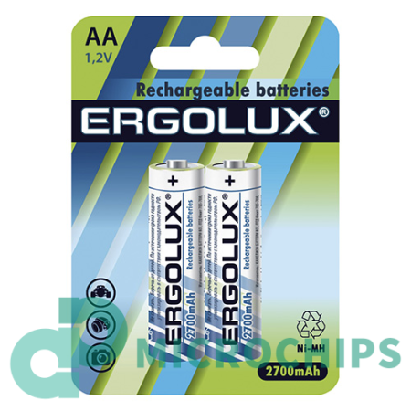 Аккумулятор Ergolux АА (NiMH, 2700mAh) 2BP Аккумулятор Ergolux АА (NiMH, 2700mAh) 2BP