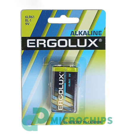 Батарейка Ergolux Alkaline 6LR61 9V 1BP