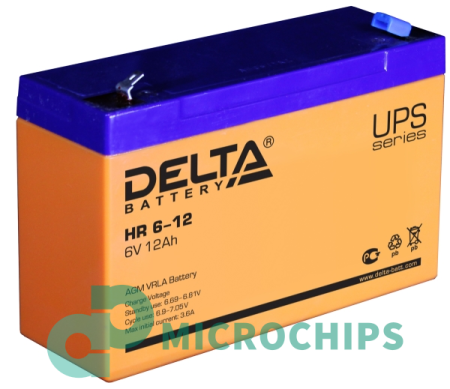 Аккумулятор Delta HR 6-12 (AGM, 12Ah)