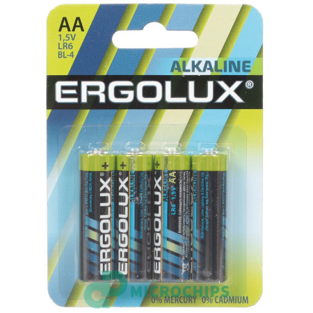 Батарейка Ergolux Alkaline LR6/AA 4BP