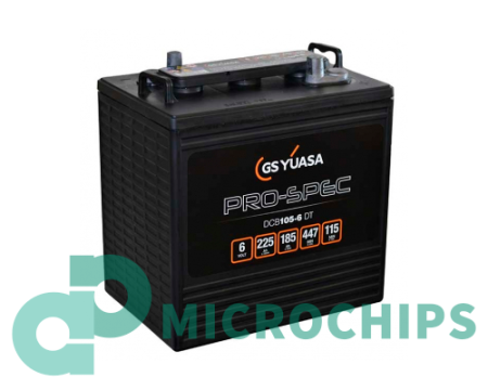 Тяговый аккумулятор YUASA DCB105-6 (AGM, 185Ah, 6V)