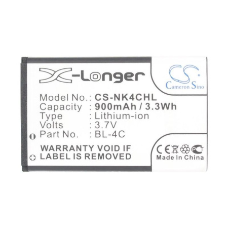 Аккумулятор для Nokia BL-4C, Fly Ezzy 5, 7, TS90, TS91 900mah