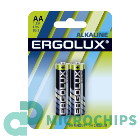 Купить Батарейка Ergolux Alkaline LR6/AA 2BP Батарейка Ergolux Alkaline LR6/AA 2BP