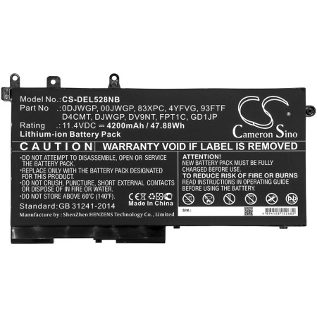 Аккумулятор для Dell Latitude 5280, 5290, 5590 (00JWGP) 4200mah