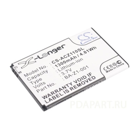 Аккумулятор для Acer Liquid Z110, Z120, Z2 1300mah