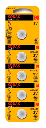 Купить Батарейка Kodak Ultra Lithium CR2430 5BP Батарейка Kodak Ultra Lithium CR2430 5BP